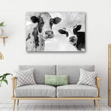 Monochrome Holstein Cows Canvas Wall Art - Tailored Canvases - Flyclothing LLC