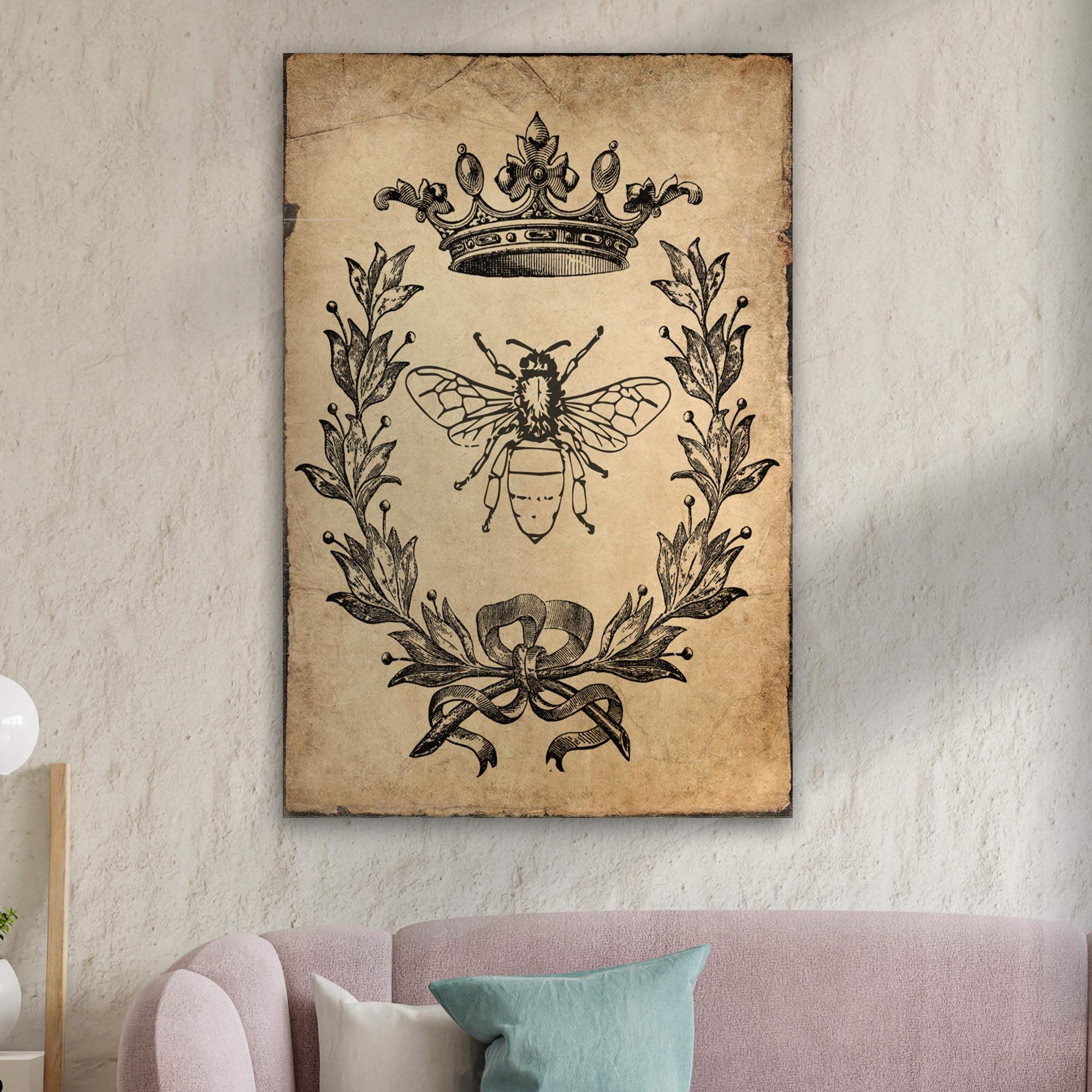 Queen Bee Vintage Painting Canvas Wall Art - Tailored Canvases - Flyclothing LLC