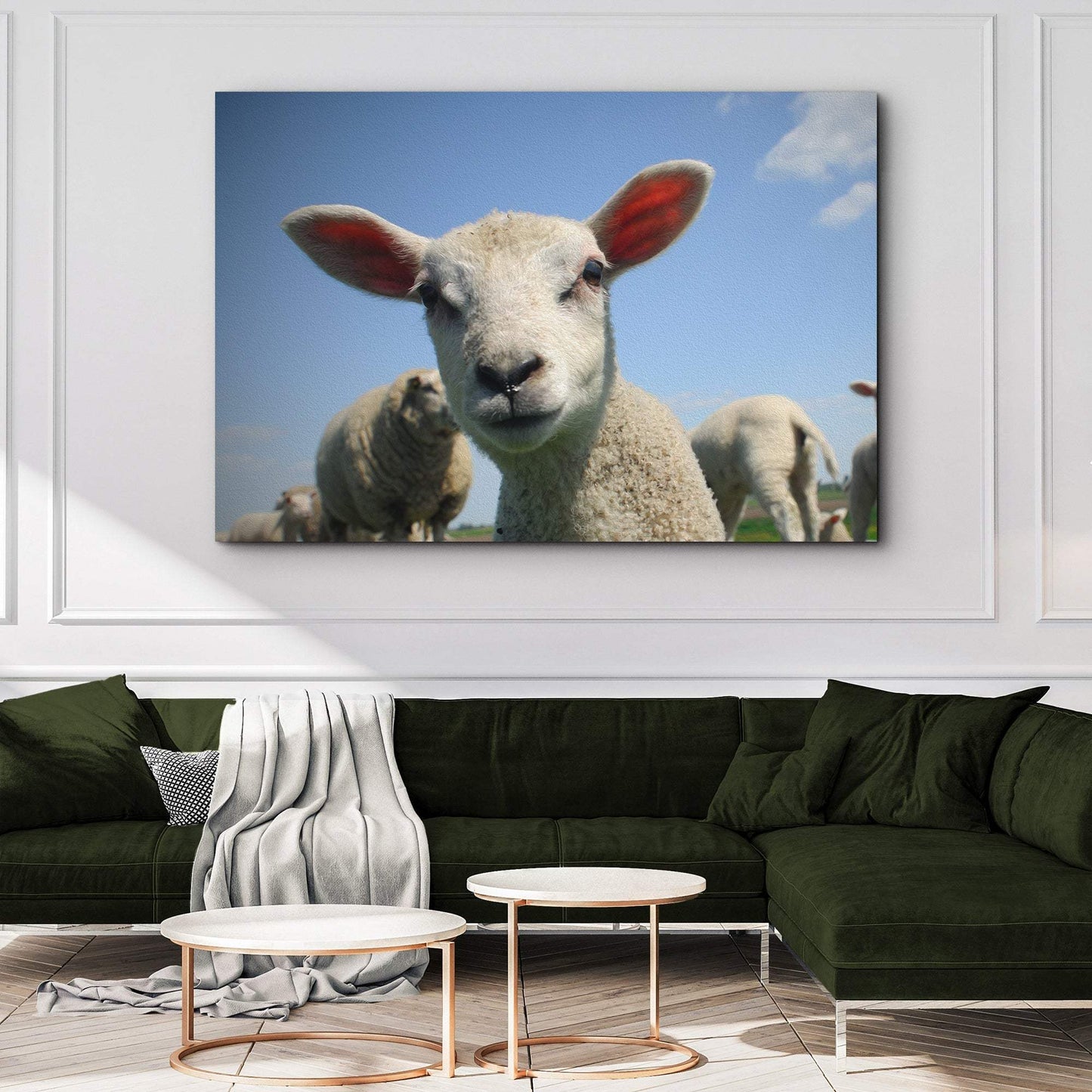 Curious Lamb Canvas Wall Art - Tailored Canvases - Flyclothing LLC