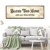 Bless This Home And All Who Enter Sign - Tailored Canvases - Flyclothing LLC