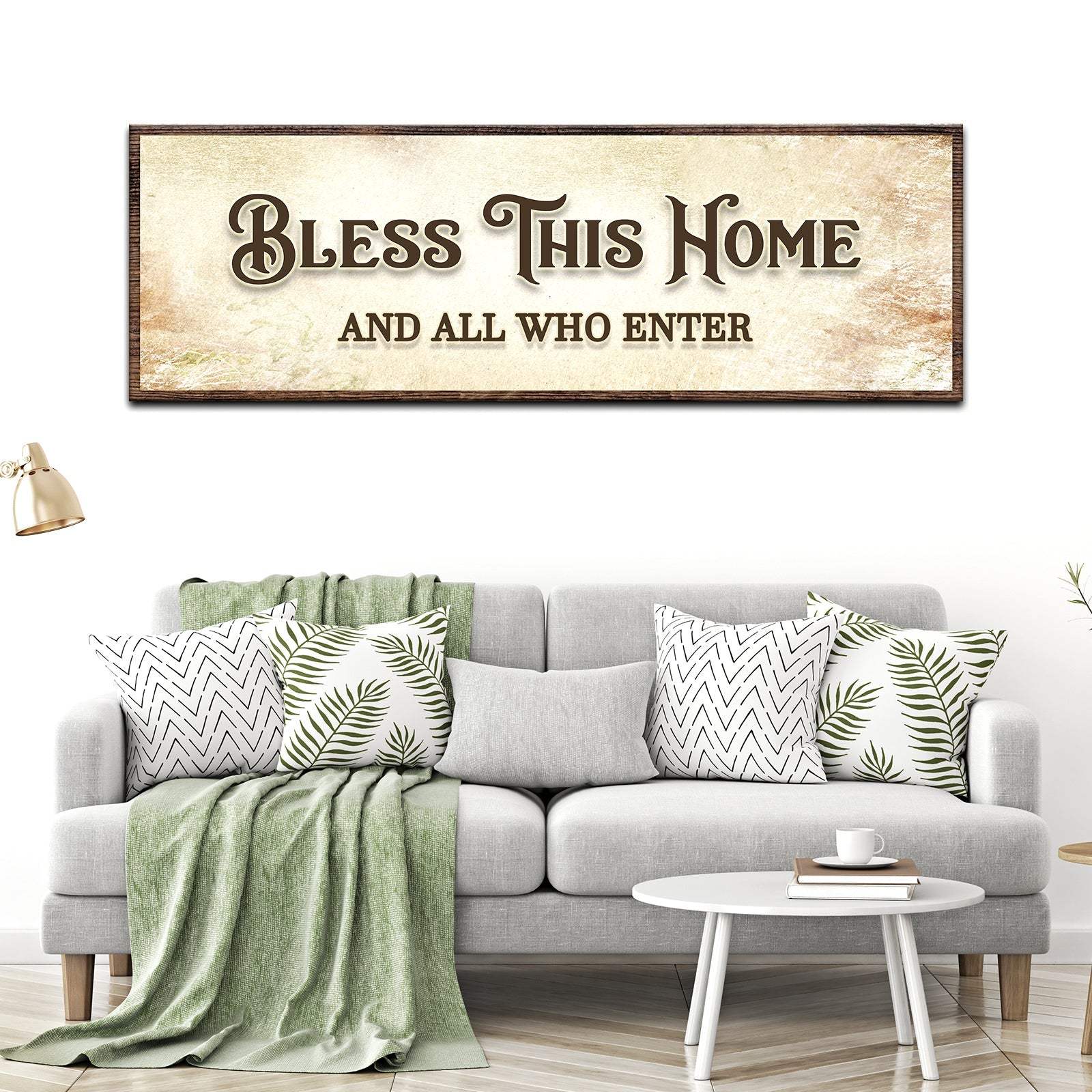 Bless This Home And All Who Enter Sign - Tailored Canvases - Flyclothing LLC