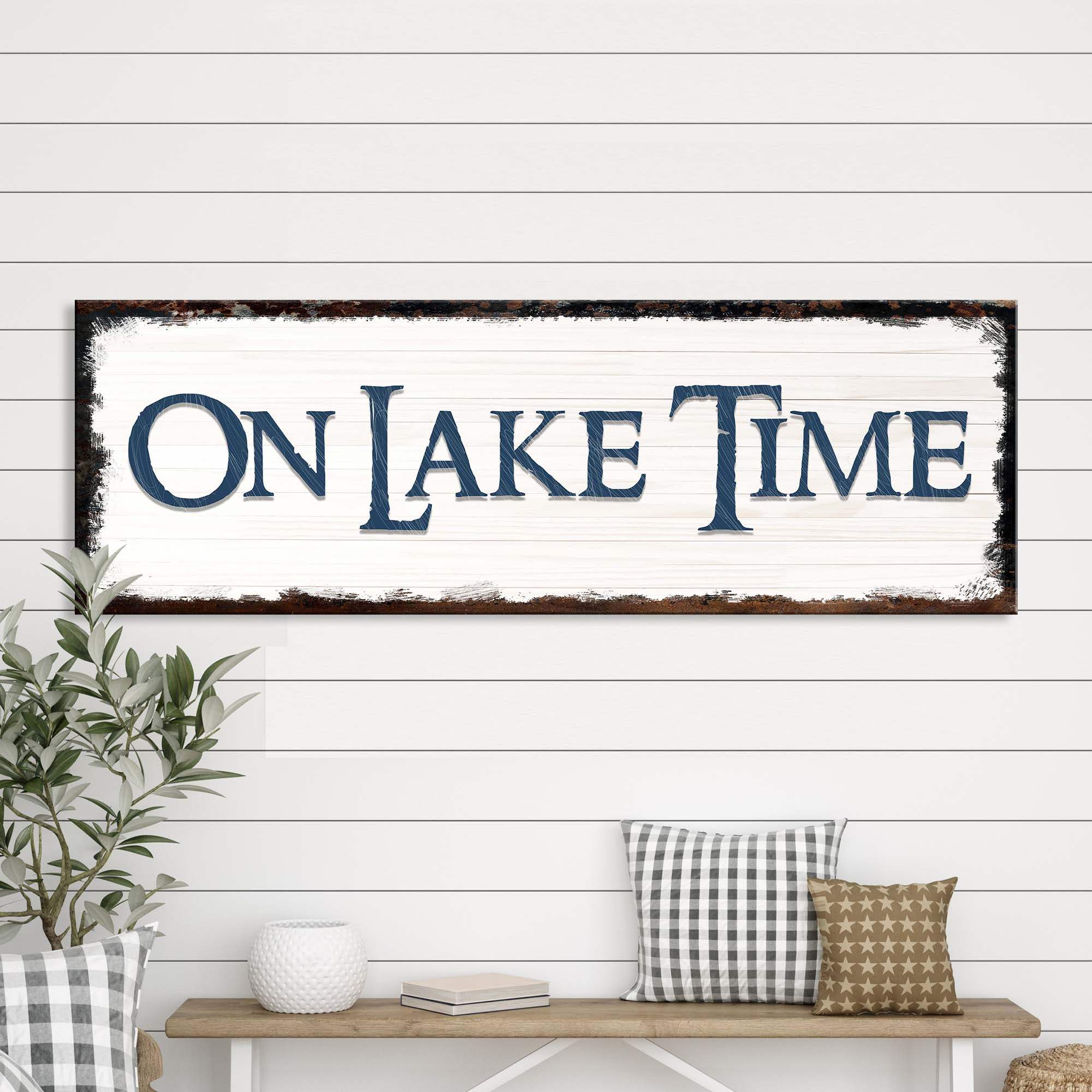 On Lake Time Sign - Tailored Canvases - Flyclothing LLC