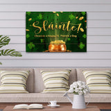 Sláinte! Cheers To A Happy St. Patrick's Day Sign - Tailored Canvases - Flyclothing LLC