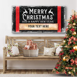Merry Christmas And A Happy New Year Sign - Tailored Canvases - Flyclothing LLC