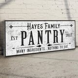 Many Ingredients, Nothing To Eat Pantry Sign - Tailored Canvases - Flyclothing LLC