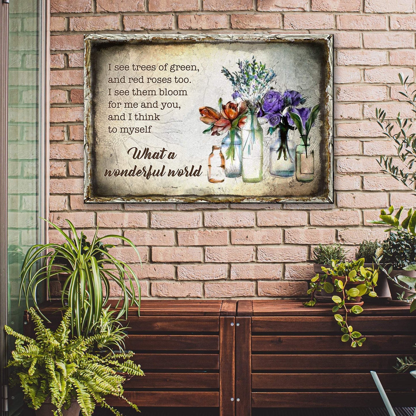What A Wonderful World Sign VIII - Tailored Canvases - Flyclothing LLC