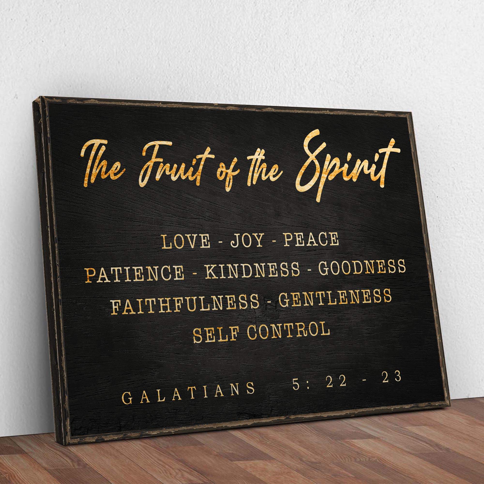 Galatians 5:22-23 - The Fruit Of The Spirit Sign - Tailored Canvases - Flyclothing LLC