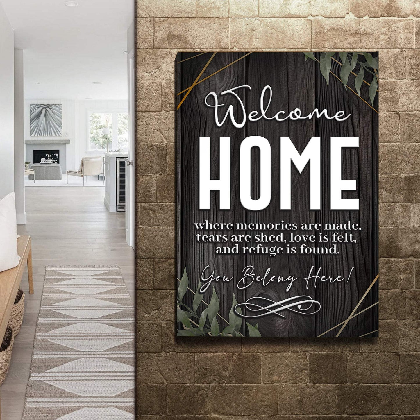 You Belong Here Welcome Home Entryway Sign - Tailored Canvases - Flyclothing LLC