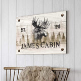 Family Moose Cabin Sign - Tailored Canvases - Flyclothing LLC