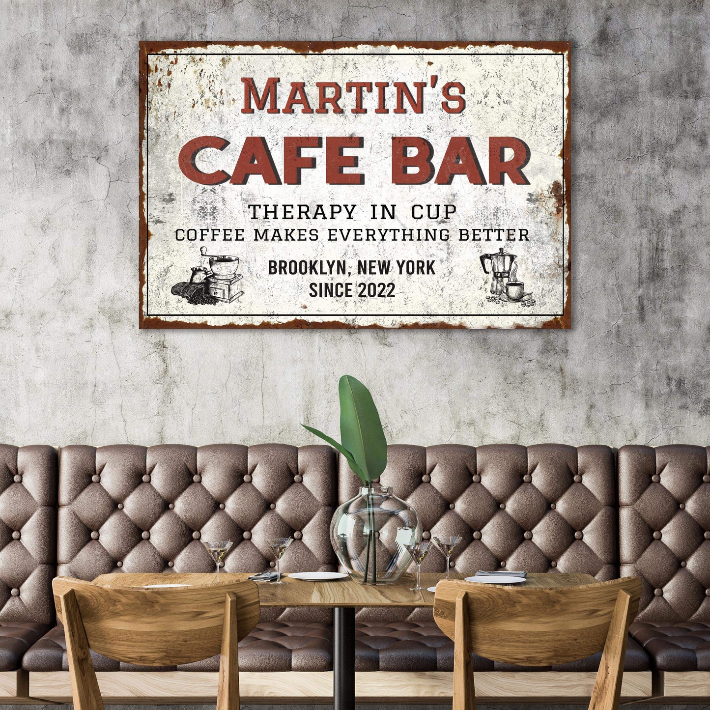 Cafe Bar Sign - Tailored Canvases - Flyclothing LLC