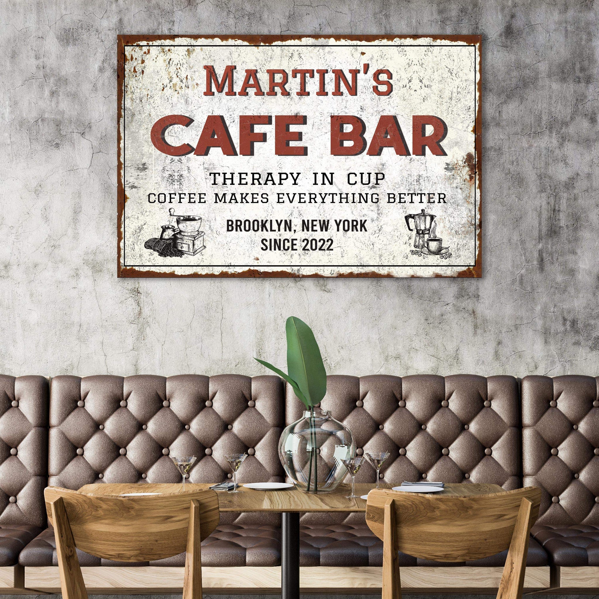 Cafe Bar Sign - Tailored Canvases - Flyclothing LLC