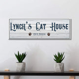 Cat House Sign - Tailored Canvases - Flyclothing LLC