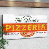 Best Pizza In Town Pizzeria Sign - Tailored Canvases - Flyclothing LLC