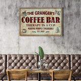 Coffee Bar Therapy In A Cup Sign - Tailored Canvases - Flyclothing LLC