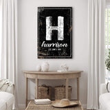 Family Name Portrait Sign - Tailored Canvases - Flyclothing LLC