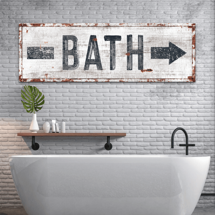 Bath Arrow Sign - Tailored Canvases - Flyclothing LLC