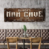Man Cave My Cave My Rules Sign - Tailored Canvases - Flyclothing LLC