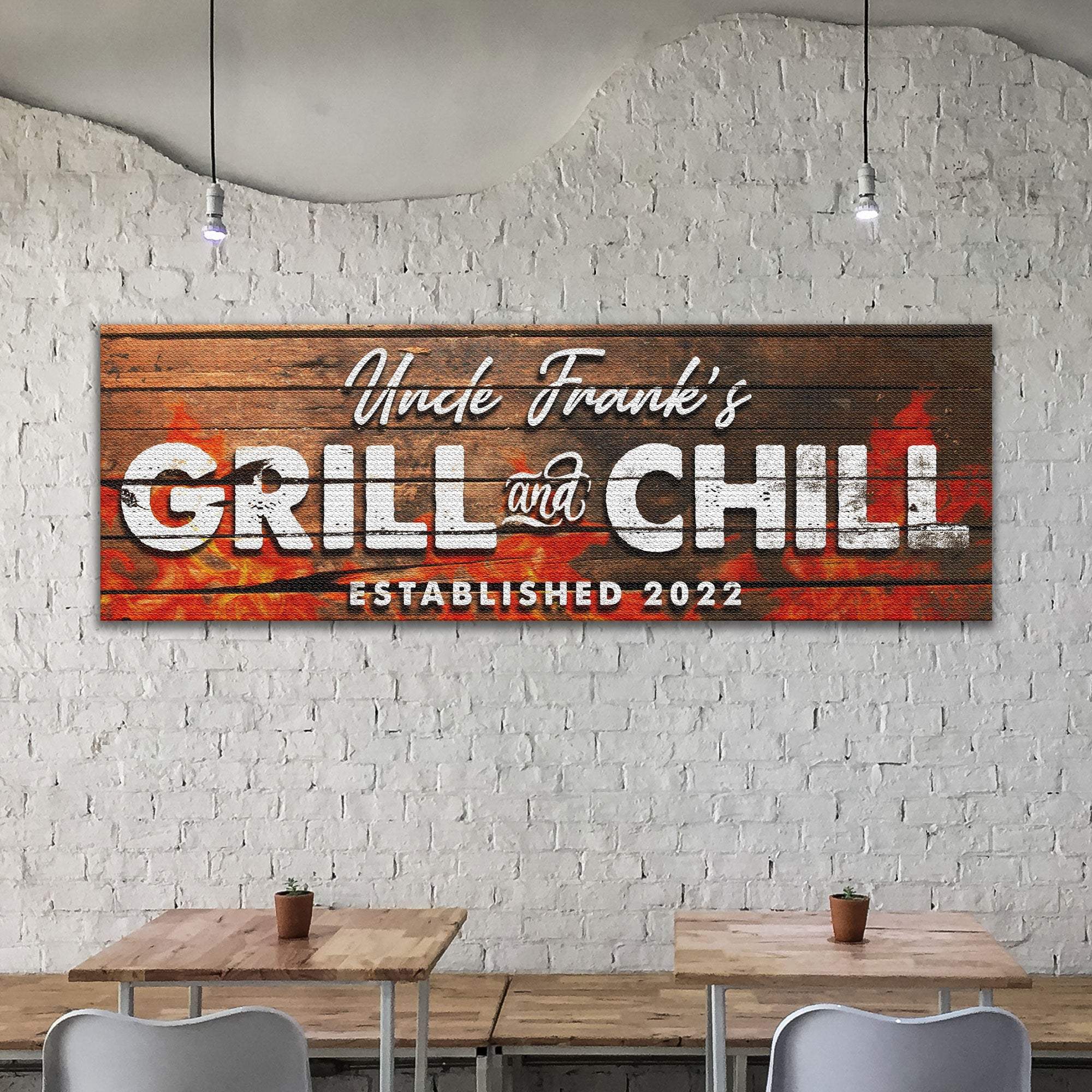 Grill And Chill Sign II - Tailored Canvases - Flyclothing LLC