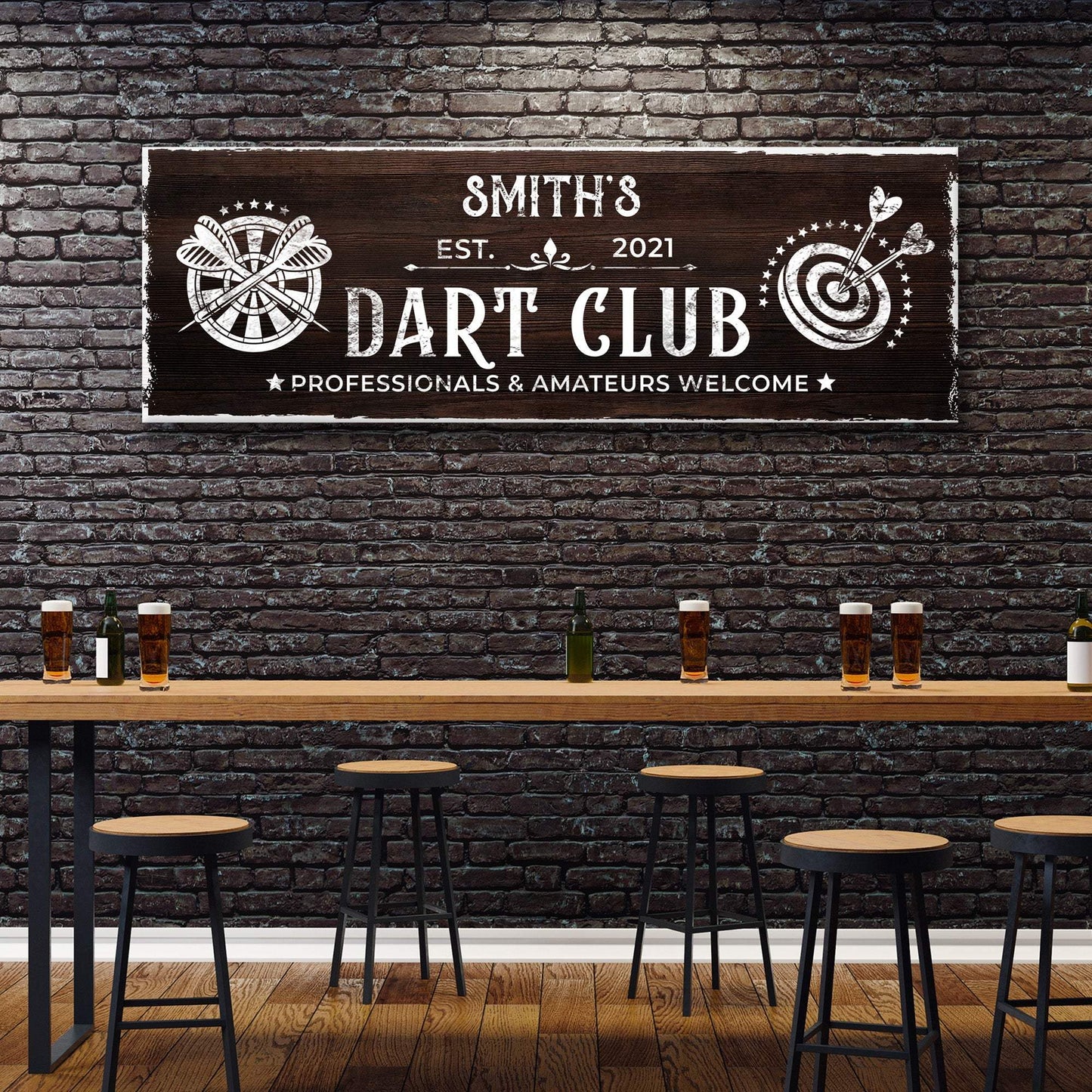 Dart Club Sign II - Tailored Canvases - Flyclothing LLC