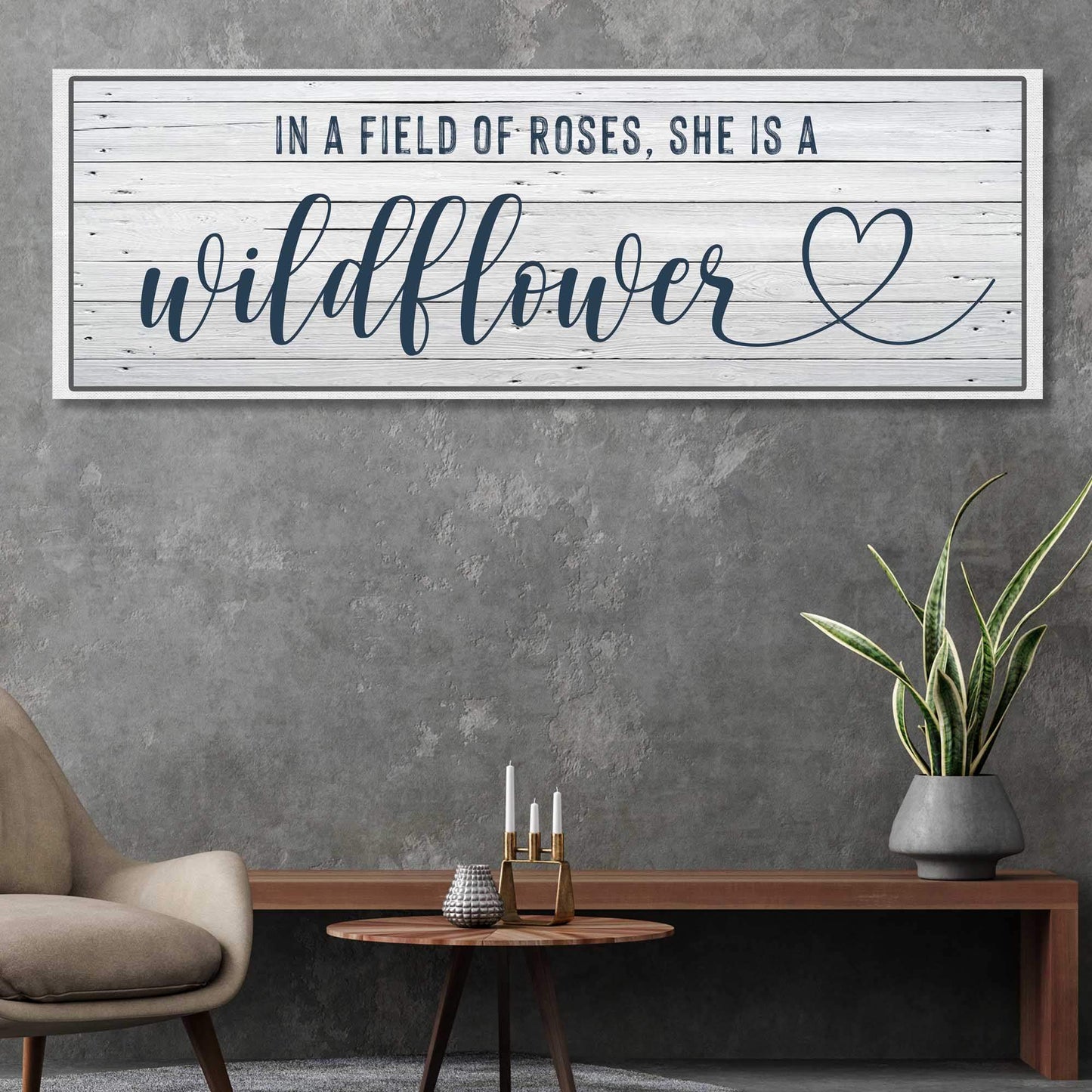 She Is A Wildflower Sign II - Tailored Canvases - Flyclothing LLC