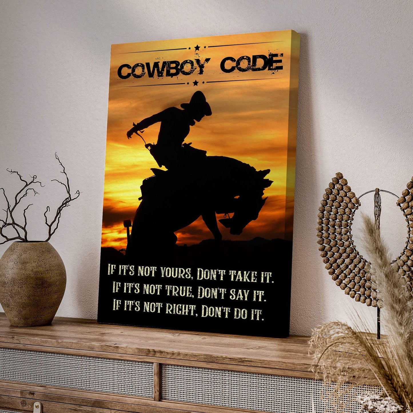 Cowboy Code Sign II - Tailored Canvases - Flyclothing LLC