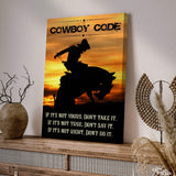 Cowboy Code Sign II - Tailored Canvases - Flyclothing LLC
