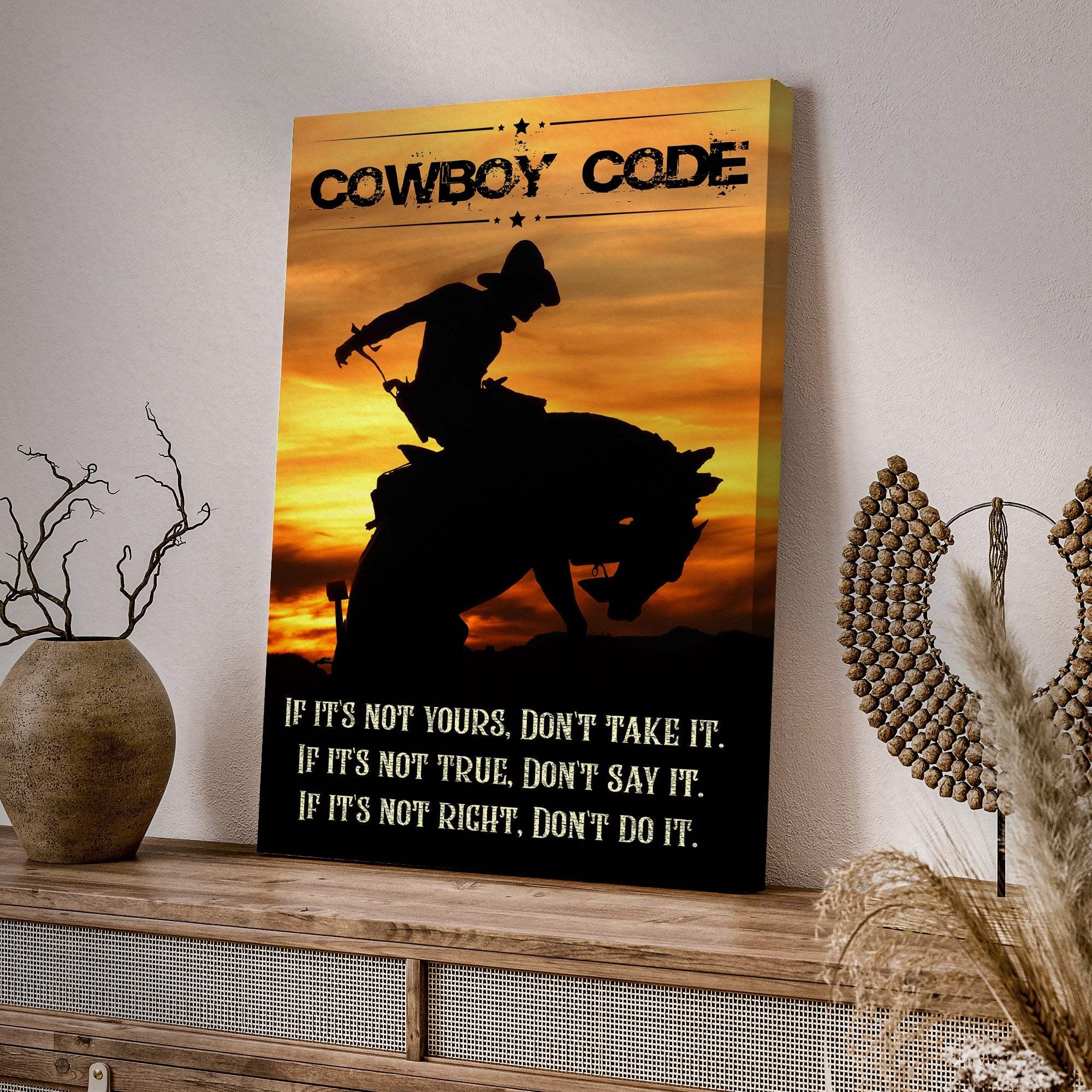 Cowboy Code Sign II - Tailored Canvases - Flyclothing LLC