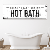 Hot Bath Sign - Tailored Canvases - Flyclothing LLC