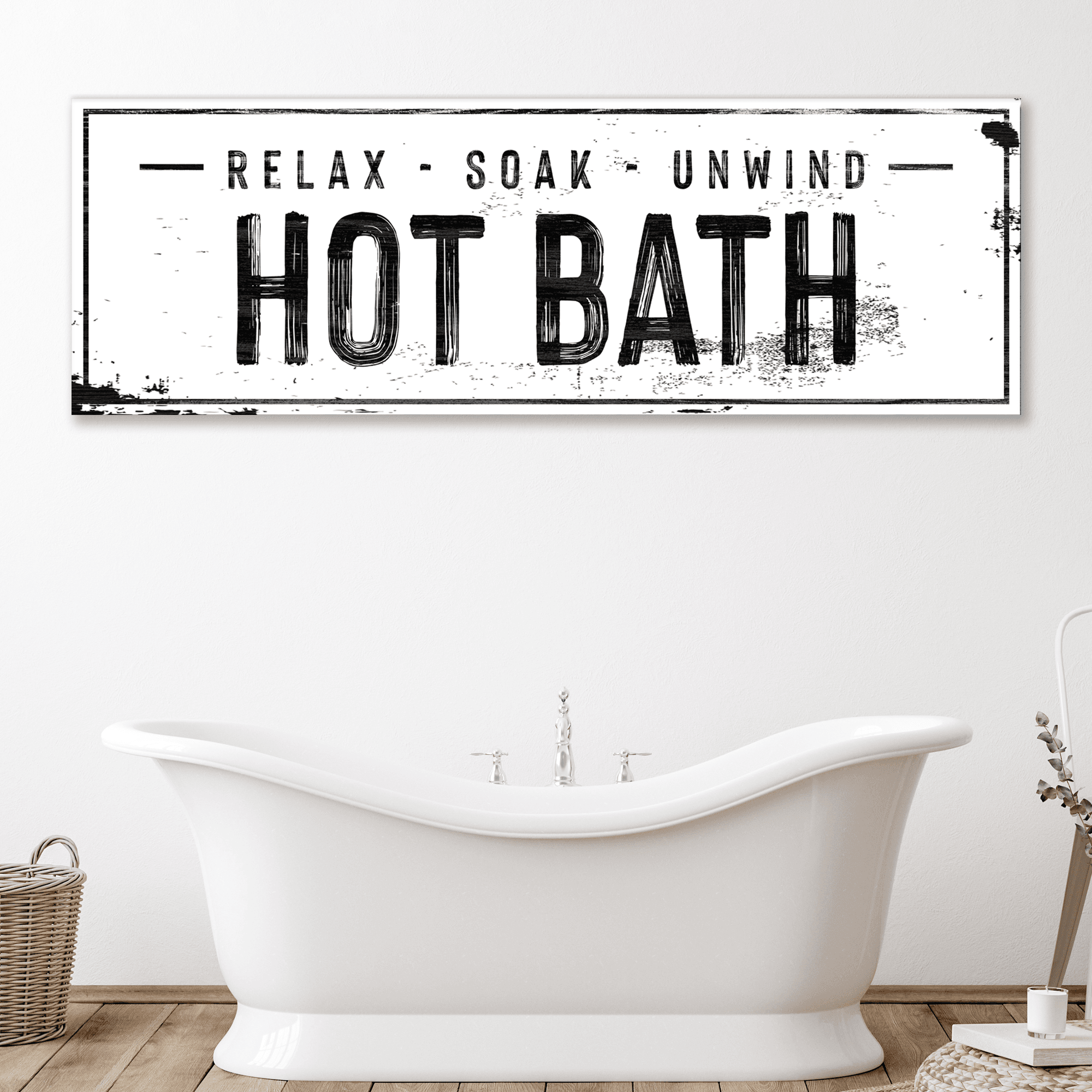 Hot Bath Sign - Tailored Canvases - Flyclothing LLC