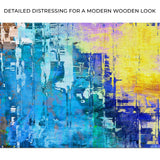 Blue Gold Abstract Painting Canvas Wall Art - Tailored Canvases - Flyclothing LLC