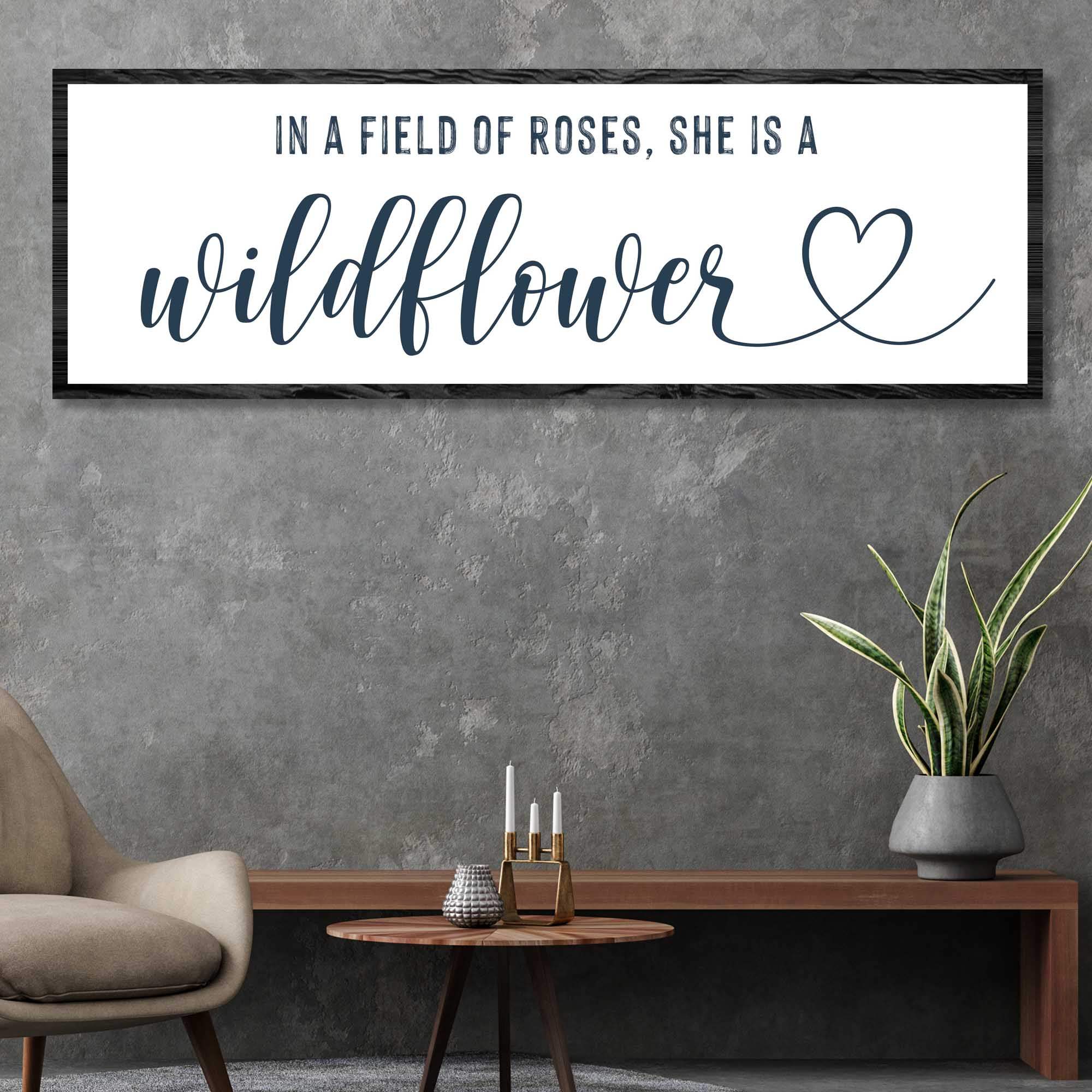 She Is A Wildflower Sign II - Tailored Canvases - Flyclothing LLC