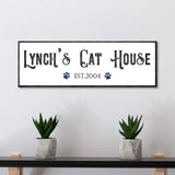 Cat House Sign - Tailored Canvases - Flyclothing LLC