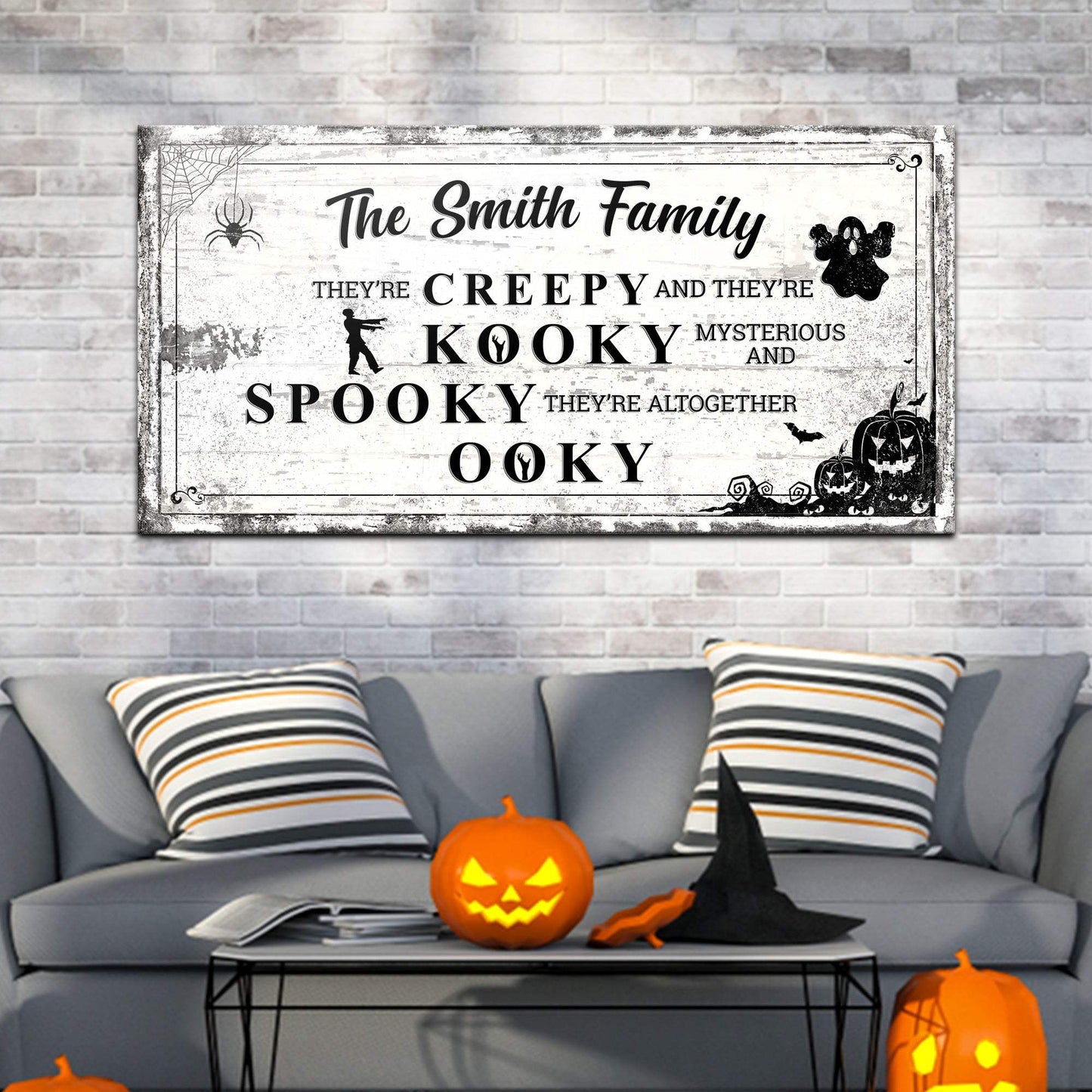 Family Halloween Sign - Tailored Canvases - Flyclothing LLC