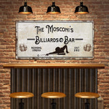Billiards And Bar Sign II - Tailored Canvases - Flyclothing LLC