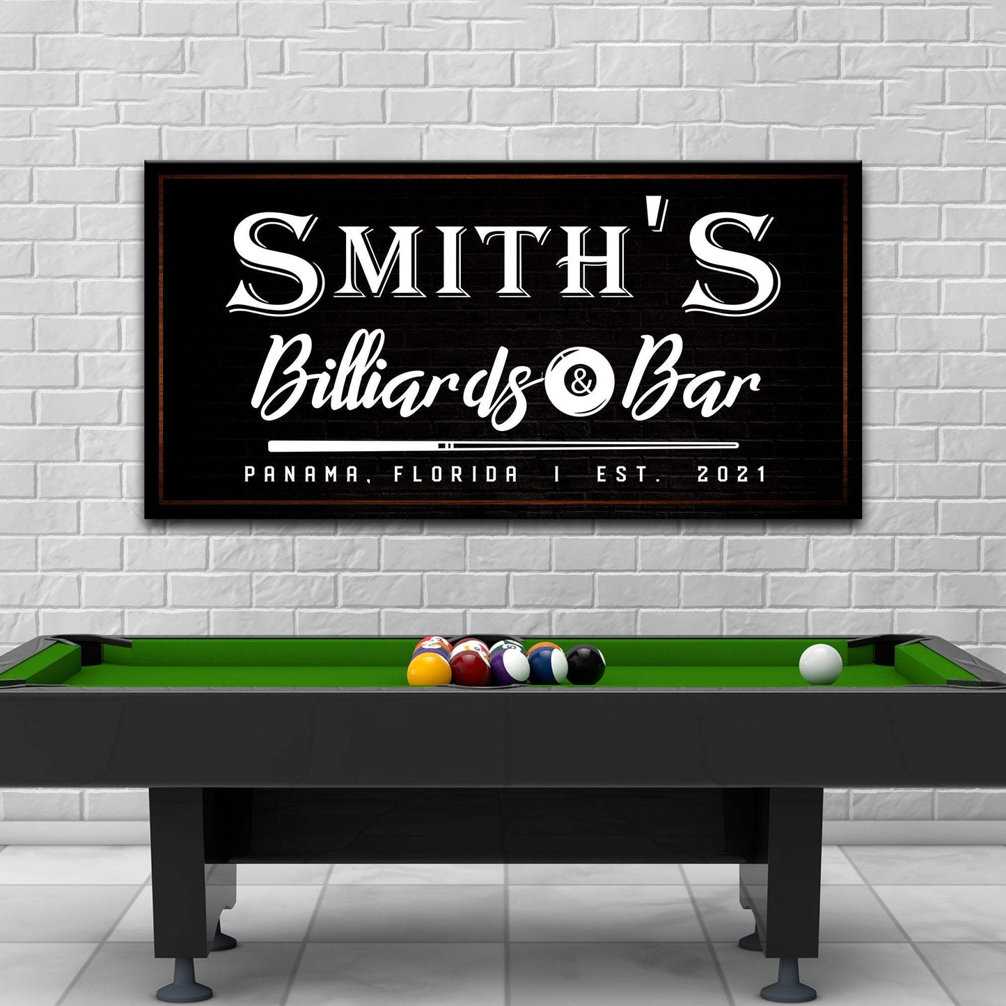 Billiards And Bar Sign - Tailored Canvases - Flyclothing LLC