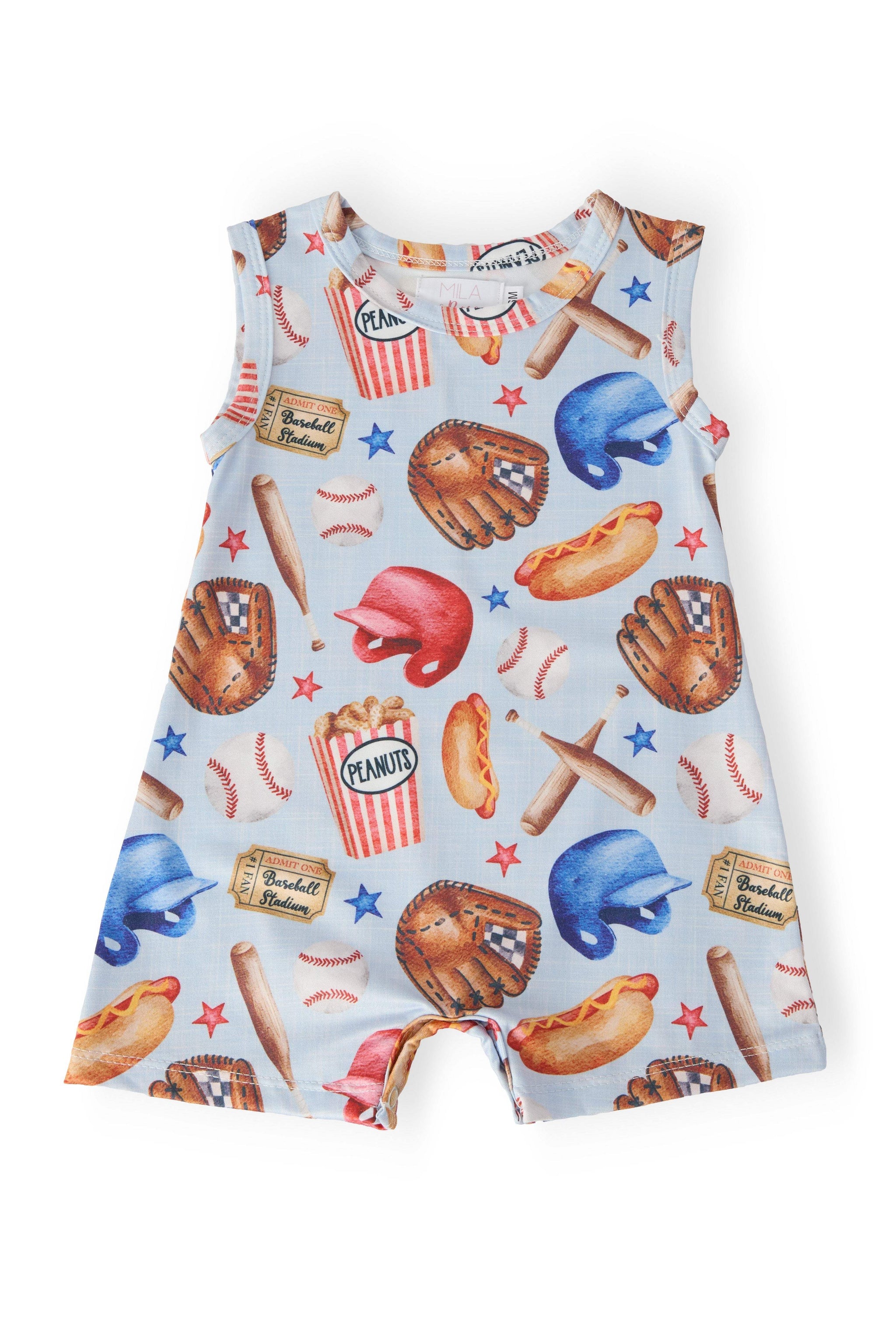 Take Me Out to the Ballgame Shorty One-Piece - Mila & Rose ® - Flyclothing LLC