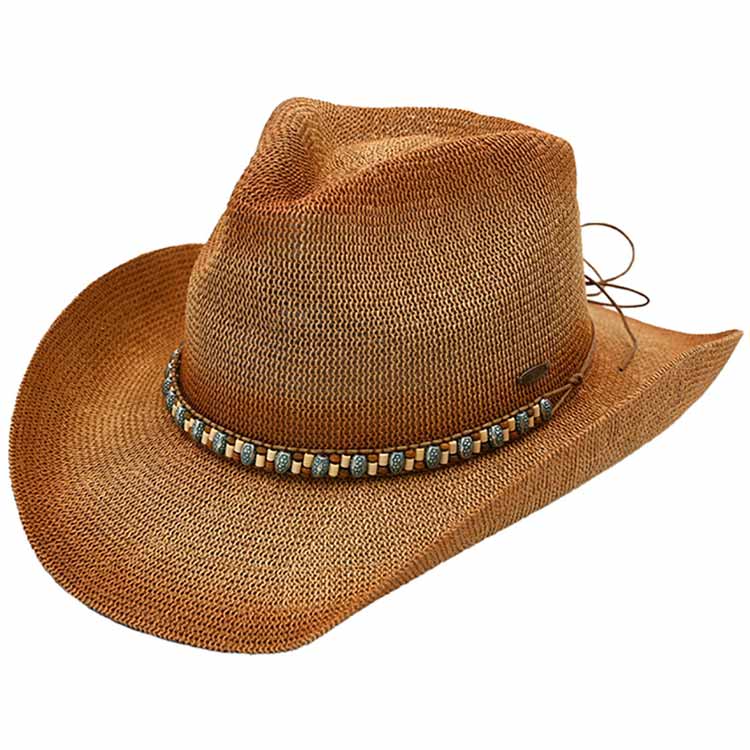 C.C Turquoise Metal Charm Bead Cowboy Hat - Madeline Love - Flyclothing LLC