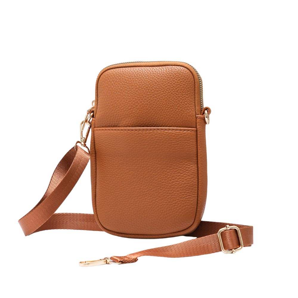 Faux Leather Rectangle Crossbody Bag - Madeline Love - Flyclothing LLC