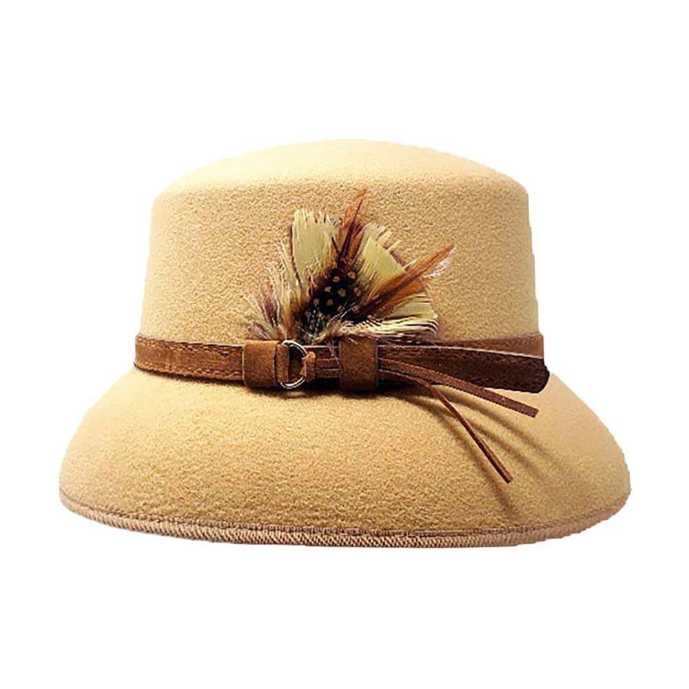 Feather Pointed Felt Hat - Madeline Love - Flyclothing LLC