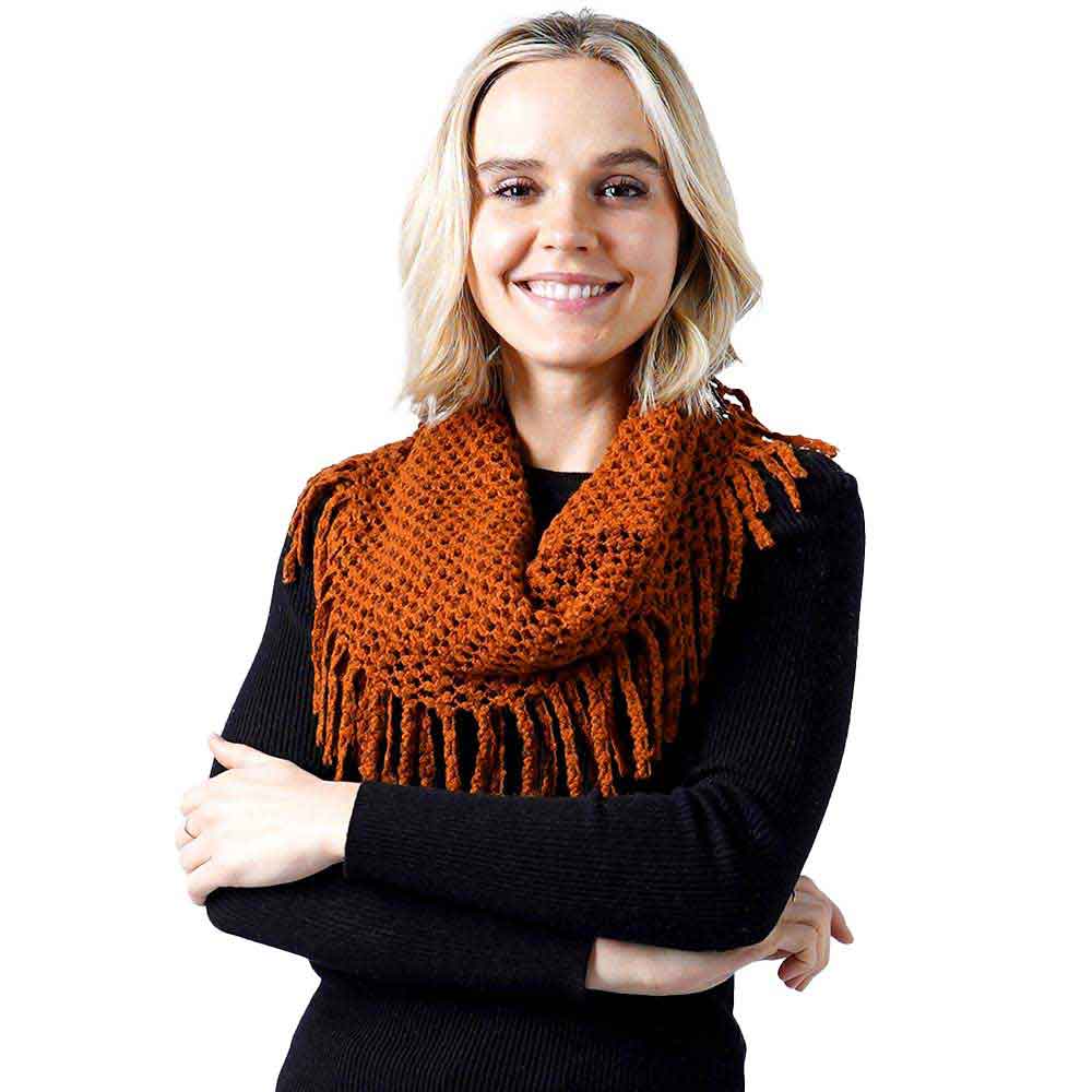 Mini Tube Fringe Scarf - Madeline Love - Flyclothing LLC
