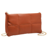Quilted Solid Faux Leather Crossbody Bag - Madeline Love - Flyclothing LLC