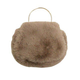 Solid Faux Fur Tote Crossbody Bag - Madeline Love - Flyclothing LLC