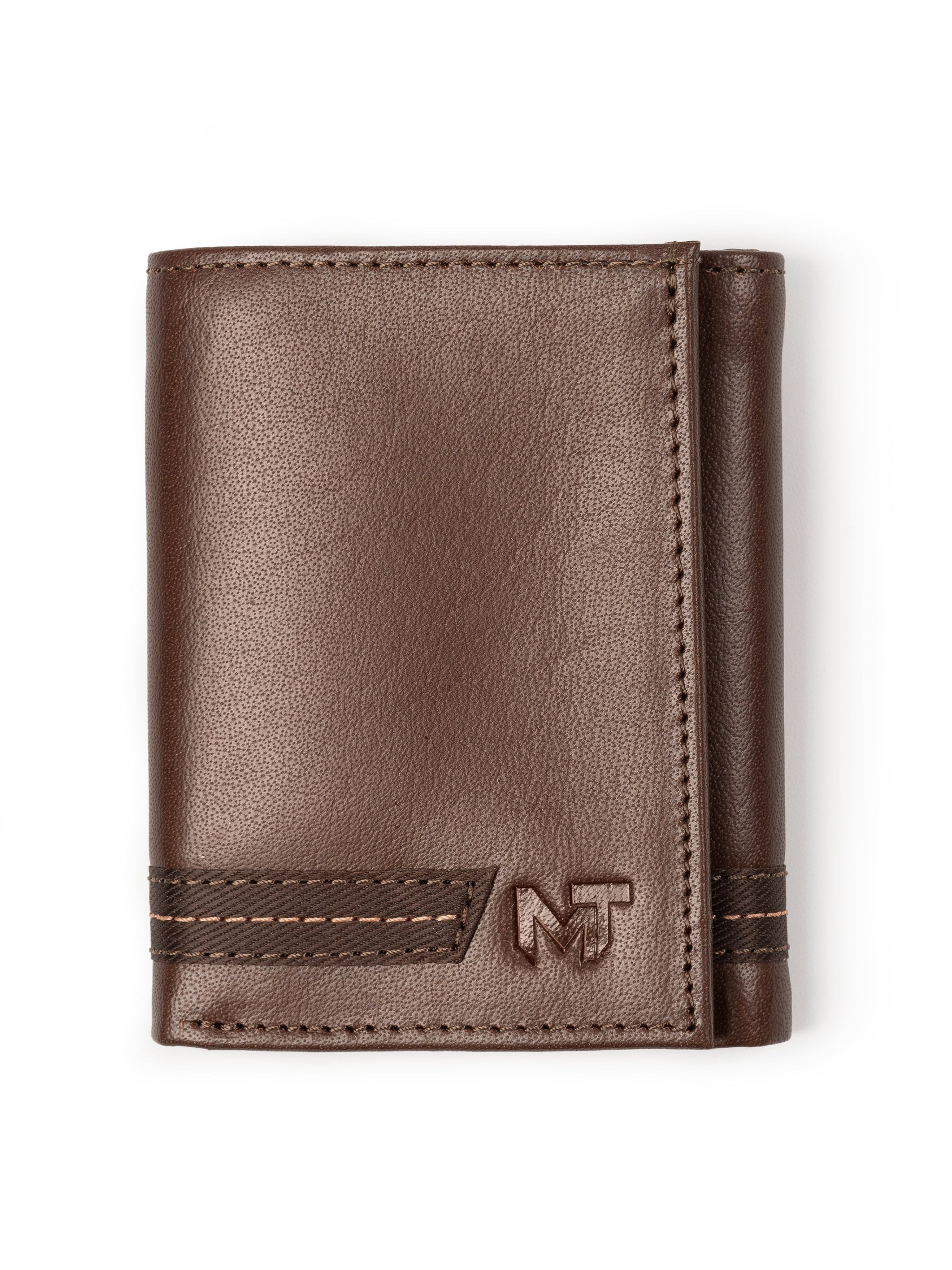 SleekCut Tri-Fold Wallet - Brown - Classy Leather Bags - Flyclothing LLC