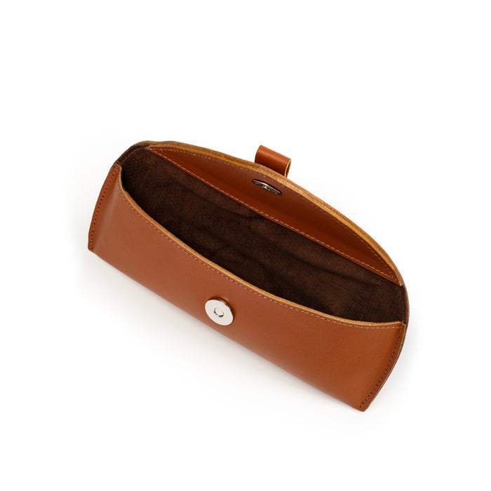 Tan Leather Sunglasses Case - Classy Leather Bags - Flyclothing LLC