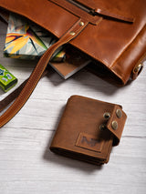 Swift Hold Wallet - Tan Brown - Classy Leather Bags - Flyclothing LLC
