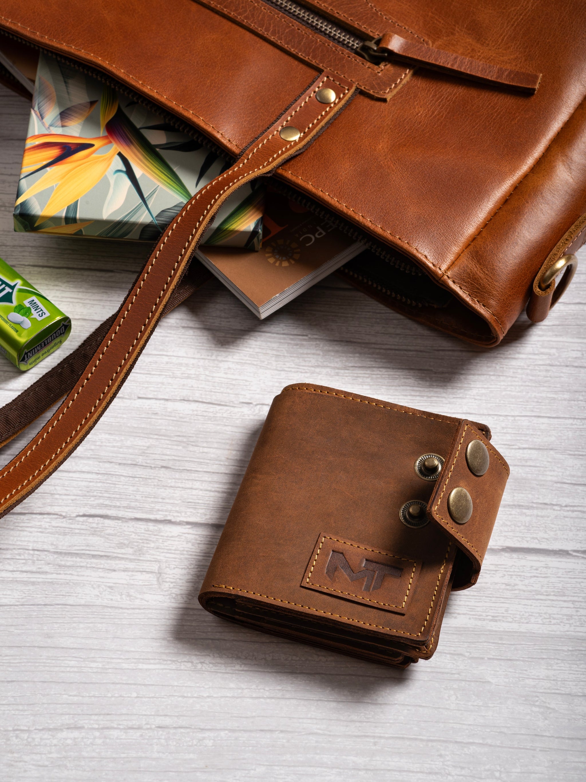 Swift Hold Wallet - Tan Brown - Classy Leather Bags - Flyclothing LLC