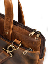 Harbor Laptop Briefcase, Tan - Classy Leather Bags - Flyclothing LLC