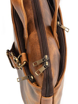 Harbor Laptop Briefcase, Tan - Classy Leather Bags - Flyclothing LLC