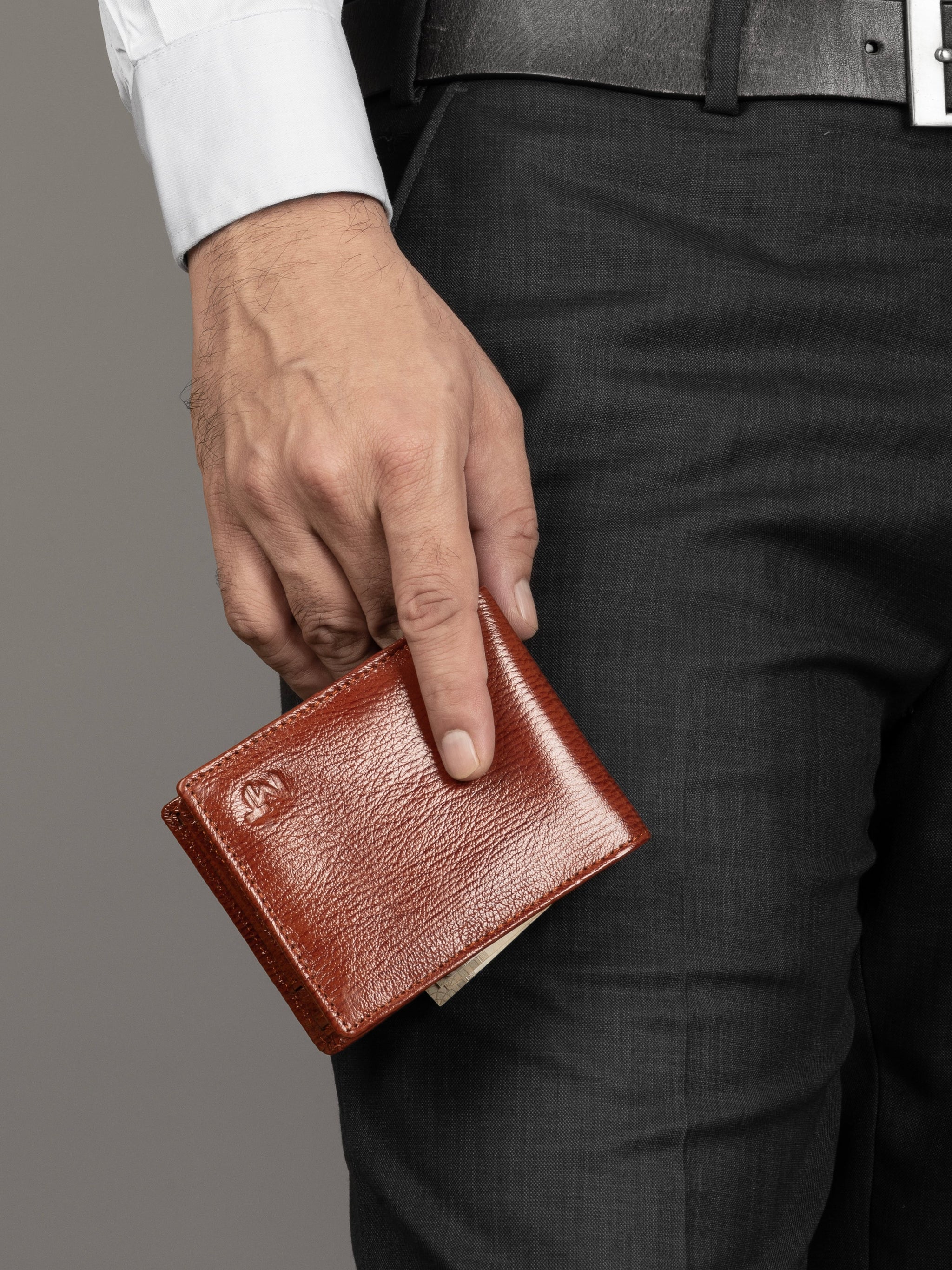 Tan Classic Men's Wallet - Classy Leather Bags - Flyclothing LLC