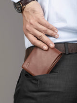Tan Brown Duke Bifold Wallet - Classy Leather Bags - Flyclothing LLC